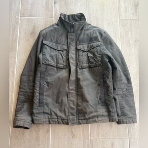 Y2K G-STAR RAW MILITARY UTILITY OVERSIZED GREEN JACKET